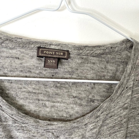 Point Sur Grey Linen Short Sleeve Top - Picture 2 of 5